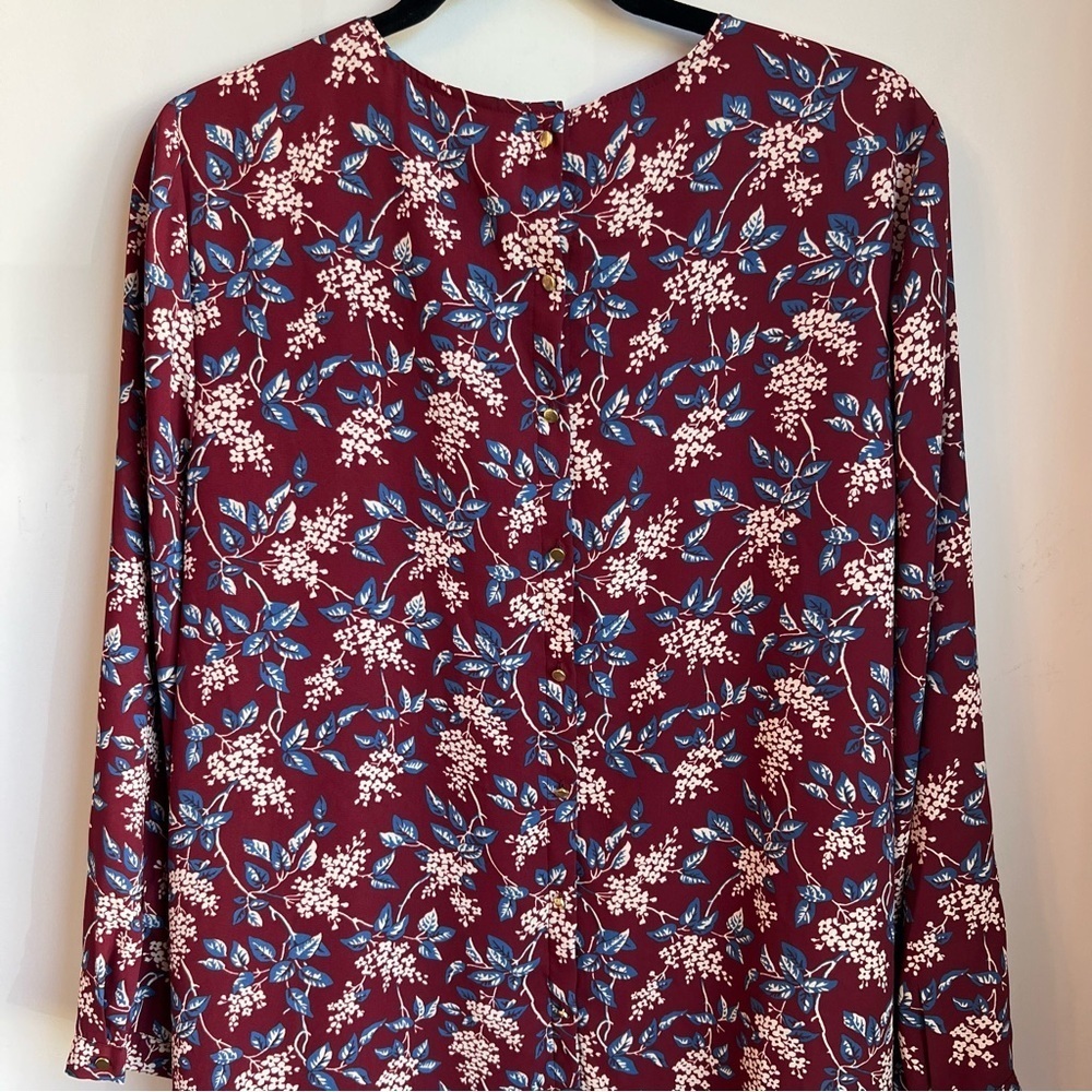 Madewell Red Sheath Dress V-Neck Long Sleeve - Size Large - Picture 9 of 16